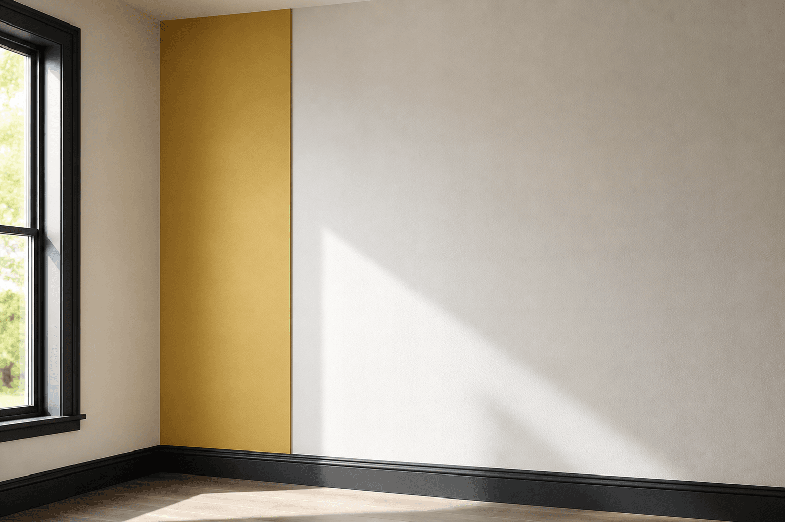 Illustrative painted interior wall